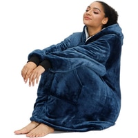 Женские толстовки, оверсайз, Флисовое одеяло, толстовка с капюшоном, женские топы, ТВ-одеяло с длинным рукавом, зимняя теплая толстовка 1005003526201904