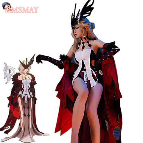 Игра Genshin Impact Косплей-девушка косплей костюм NPC Ярмарка леди Хэллоуин Униформа Ла-синьора костюмы для женщин наряд 1005003531593580