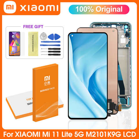Оригинальный ЖК-дисплей для Xiaomi Mi 11 Lite M2101K9AG, сенсорный экран с дигитайзером в сборе для Xiaomi Mi11Lite 5G M2101K9G M2101K9C 1005003547456784
