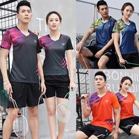 Костюм для бадминтона, мужская и женская рубашка для настольного тенниса, летняя дышащая быстросохнущая рубашка для бега, под заказ 1005003553148626