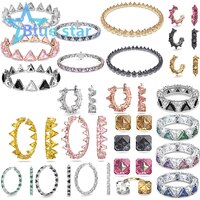 Новинка 2022, серьги Swa Ortyx, роскошные модные женские серьги-кольца, ювелирные изделия, серьги с австрийскими кристаллами, блестящие очаровательные женские большие 1005003556985946