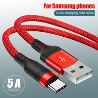 Зарядный USB-кабель 5 А типа C для Samsung Galaxy S21 Ultra S21 + S21 S20 Ultra S20 FE S10 + S10e S8 Galaxy A9s A8s A70 A60 A50 1005003561989889