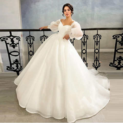Свадебные платья Fivsole 2022 в стиле бохо, сексуальное бальное платье на молнии с пышными рукавами, платье невесты из органзы, свадебные платья принцессы, женское 1005003567497760