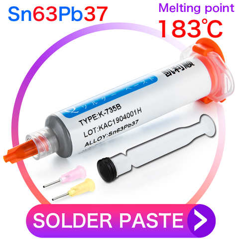 Игольчатая трубка, паяльная паста SMD Sn63Pb37, шприцевой флюс для пайки, электронная Магнитная деталь для ремонта светодиодов 1005003581021033