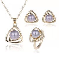 Комплект из колье, серёг и кольца, под розовое золото 18 карат 1005003581931654