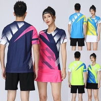 Теннисная рубашка Wo, футболка для бадминтона для девочек, женские футболки для настольного тенниса, одежда для спортзала, Мужская одежда для бадминтона из полиэстера, спортивная одежда для бадминтона 1005003583221755