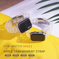 Ремешок спортивный из мягкого силикона для Apple Watch SE 8 Series 44 мм 40 мм, резиновый браслет для смарт-часов iWatch 7654321 42 мм 38 мм 1005003588830092
