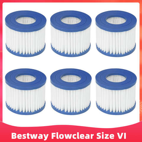 Фильтр для бассейна Bestway Flowclear, размер VI, Сменный фильтр-картридж для Lay-Z-Spa, запасные части-Майами, вегасом, Парижем 1005003594861468