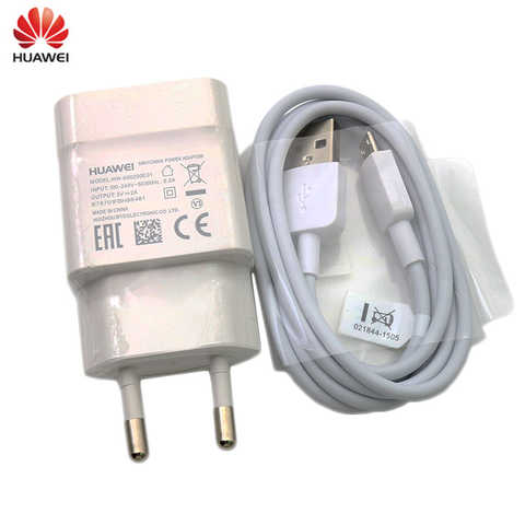 Оригинальное зарядное устройство Huawei 5 В, 2 А, ЕС адаптер питания для быстрой зарядки, микро-usb кабель для p9 8 lite honor 8x 7x y6 y7 y9 2019 p smart z 2019 1005003599965365