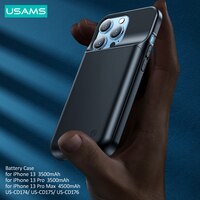 USAMS Портативный 4500mAh 3500mAh Зарядное устройство Чехол для iPhone 13 13 Pro Max Power Bank Чехол Безопасный Стабильный зарядный чехол Протектор 1005003600606851