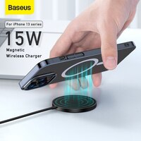 Baseus 15 Вт магнитное Беспроводное зарядное устройство для iPhone 12 13 14Pro Max Magsafe быстрое зарядное устройство с дисплеем Беспроводное зарядное устройство для телефона 1005003610662494