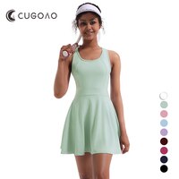 Женское Спортивное платье для тенниса CUGOAO, мягкое эластичное платье для гольфа, быстросохнущие шорты для фитнеса, комплект из 2 предметов, Женская Спортивная одежда для бадминтона 1005003615909000
