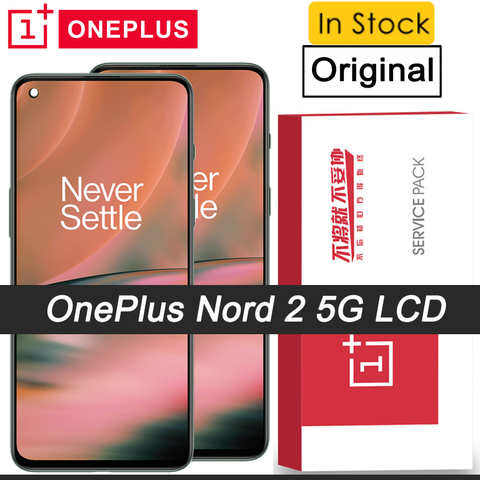 100% Оригинальный 6,43 дюймовый AMOLED дисплей для OnePlus Nord 2 5G DN2101 DN2103 ЖК сенсорный экран дигитайзер Запасные части 1005003626455247