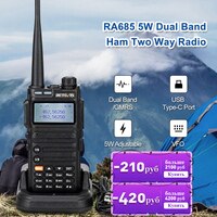 Retevis RA685 рация UHF VHF радиостанция рация для охоты на PTT радиоприёмник рация профессиональная радиостанции рацыя для охоты USB Type C 1005003628201660