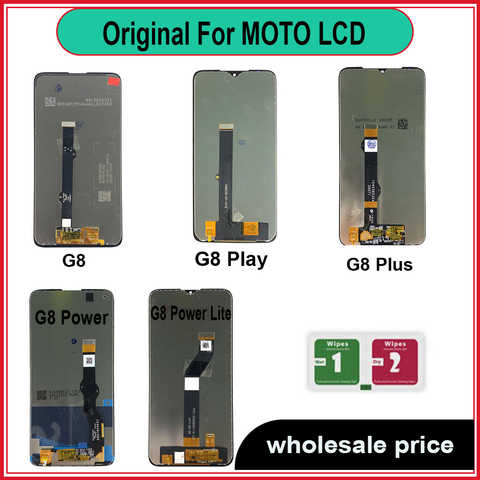 Оригинальный ЖК-дисплей для Motorola MOTO G8 G8 Play, ЖК-дисплей G8 Plus, сенсорный экран, дигитайзер для MOTO G8 Power G8 Power lite LCD 1005003640710202