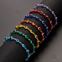 Турецкие браслеты счастливого сглаза для женщин и мужчин, красочные хрустальные бусины в оплетке, двойные дружеские ювелирные изделия, подарок 1005003642640160