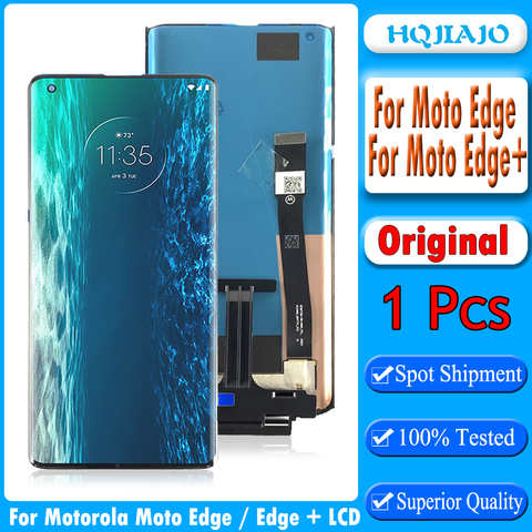Оригинальный ЖК-дисплей для Motorola Edge Plus, зеркальный ЖК-дисплей и сенсорный экран для Moto Edge, зеркальный дисплей 1005003647627206