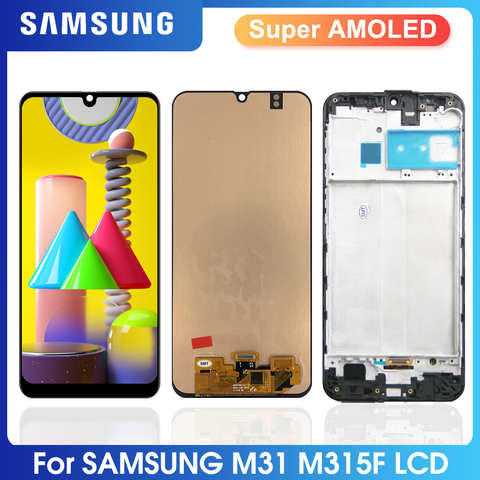 Сменный ЖК-дисплей 6,4 дюйма Super AMOLED Samsung Galaxy M31 M315 + дигитайзер сенсорного экрана, для фотоэлементов M315F/DS, Ремонт дисплея 1005003652842420