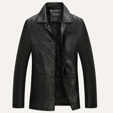 Деловая кожаная куртка, Мужская ветровка с толстой теплой подкладкой, мужская куртка из искусственной кожи, подарок для отца, Мужская модная куртка 1005003659788453