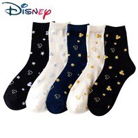 Длинные носки Disney, женские Носки с рисунком Микки-Мауса из мультфильма Минни, милые Мультяшные хлопковые спортивные носки 1005003662500325