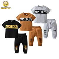 Одежда для маленьких мальчиков и девочек, Осенний хлопковый топ с длинным рукавом и буквенным принтом для новорожденных, повседневные штаны, одежда для малышей, комплект одежды на осень от 0 до 24 месяцев 1005003663492968