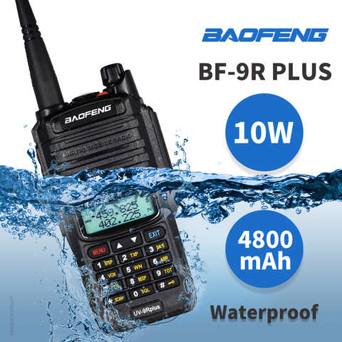 Высокомощная рация Baofeng UV-9R Plus, Водонепроницаемая IP68 VHF UHF двухсторонняя рация UV9R Plus, портативная Любительская CB-рация для охоты 1005003663788420