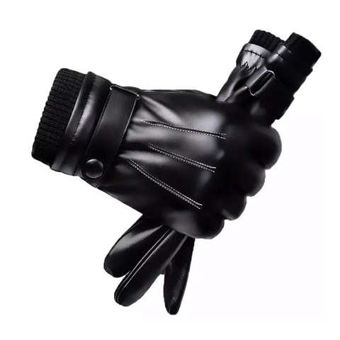 Мужские зимние теплые модные водонепроницаемые перчатки, мужские перчатки из искусственной кожи для вождения, тонкие кожаные перчатки для сенсорного экрана, коричневые перчатки 1005003665279925