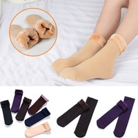 Осенне-зимние бархатные женские носки, утепленные кашемировые зимние носки, домашние теплые носки для сна, теплые гетры 1005003667054071