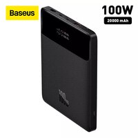 Baseus PD 100 Вт Power Bank Быстрая зарядка 20000 мАч цифровой дисплей Power Bank портативный внешний аккумулятор для Ноутбуки, мобильные телефоны 1005003670932466