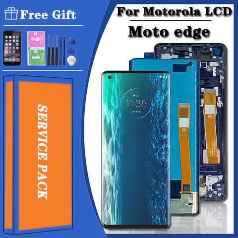 100% оригинальный для Motorola Moto edge plus, ЖК-дисплей, цифровой преобразователь сенсорного экрана для Moto, дисплей для moto Edge, панель для Moto Edge + 1005003674175657