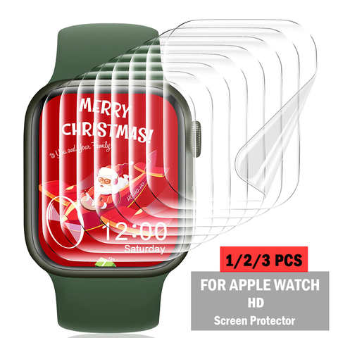 Защитная пленка HD для Apple Watch, протектор экрана для iWatch серии 8 7 6 5 4 3 Se, 45 мм 41 мм 44 мм 40 мм 42/38 мм (не закаленное стекло) 1005003687391681