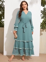 Женское длинное платье с длинным рукавом, в стиле оверсайз 1005003687886742