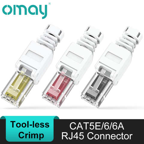 CAT6 CAT5E инструмент Бесплатный разъем RJ45, без обжимного инструмента, менее UTP 1000 Мбит/с Модульный штекер для многожильного твердого кабеля Ethernet Lan 1005003688982954