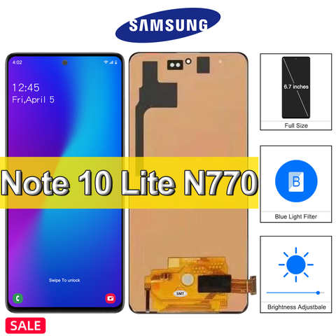 Высококачественный ЖК-дисплей 6,7 дюйма для Samsung Galaxy Note10 Lite, сменный сенсорный экран для Galaxy Note10lite N770F SM-N770F/DS LCD 1005003698182187