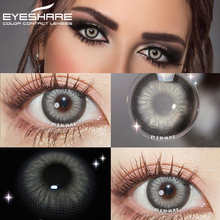 Натуральные Цветные Контактные линзы EYESHARE для глаз, 2 шт., контактные линзы синего цвета для глаз, ежегодные красивые контактные линзы для макияжа 1005003698302023