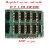 Обновленная версия распределителя EUR Scart, 10 входов, 1 выход, автоматический видеопреобразователь RGBS, коммутационная плата для MD/sfc/ps123/ss/dc/Wii 1005003711160996