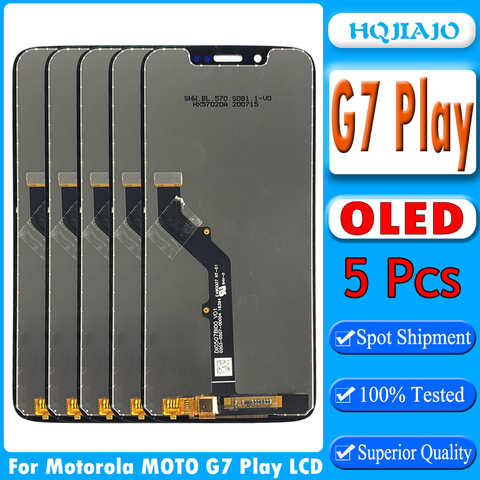 5 шт. OLED ЖК-дисплей для Motorola MOTO G7 Play ЖК-сенсорный экран дигитайзер в сборе для Moto XT1952-4 XT1952-5 ЖК-экран Замена 1005003717086003