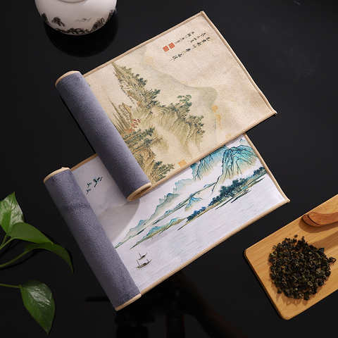 Высококачественное чайное полотенце, супервпитывающее винтажное художественное чайное полотенце, чайный горшок кунг-фу, чистящее полотенце для чая 1005003722377388