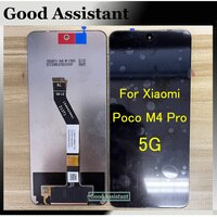 Оригинальный черный 6,6 дюймов для Xiaomi Poco M4 Pro 5G ЖК-экран дисплей Сенсорная панель дигитайзер в сборе Замена 1005003724352868