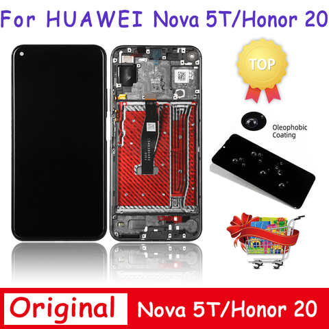 ЖК-дисплей 6,26 ''для Huawei Honor 20 Honor20 с сенсорным экраном и дигитайзером в сборе, Замена для Huawei Nova 5T Nova5T LCD 1005003724460484