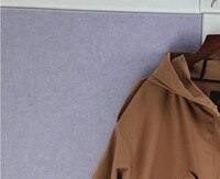 Женская ветровка с капюшоном, однотонная куртка в британском стиле на молнии с поясом на резинке, 2022 1005003727350590