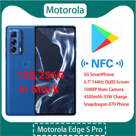 Телефон Motorola Moto Edge S Pro с глобальной прошивкой (опционально), экран 6,7 дюйма 4500 Гц OLED, основная камера 870 МП, мАч, зарядное устройство 33 Вт, Snapdragon 1005003729265555