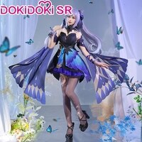 В наличии, DokiDoki-SR, игра Genshin Impact Keqing, косплей-костюм, роскошный великолепный костюм Keqing, новая кожа, косплей-костюм 1005003741671906
