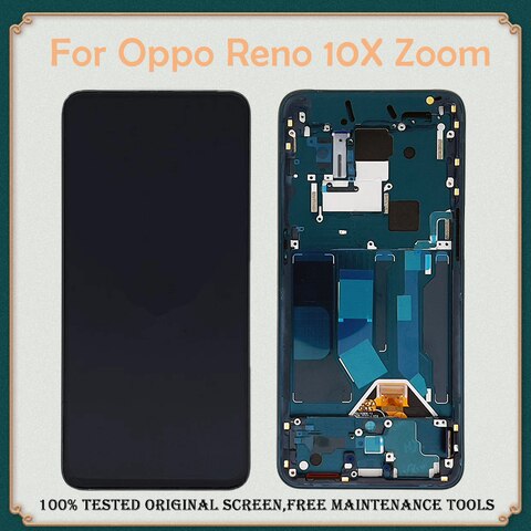 Оригинальный AMOLED-экран для Oppo Reno 10x Zoom ЖК-дисплей дигитайзер с заменой рамки 1005003747106612