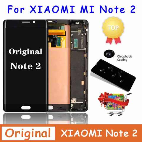 Оригинальный ЖК-дисплей для XIAOMI Mi Note 2 10 точечный сенсорный экран дигитайзер с рамкой для Xiaomi Note 2 Mi Note 2 201521 ЖК-дисплей 1005003751932016