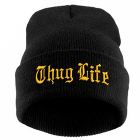 Новинка, облегающая шапка THUG LIFE с черными буквами, модные мужские облегающие шапки унисекс в стиле хип-хоп, вязаные шапки для женщин, шапочки, шапочки, шляпа 1005003760548127