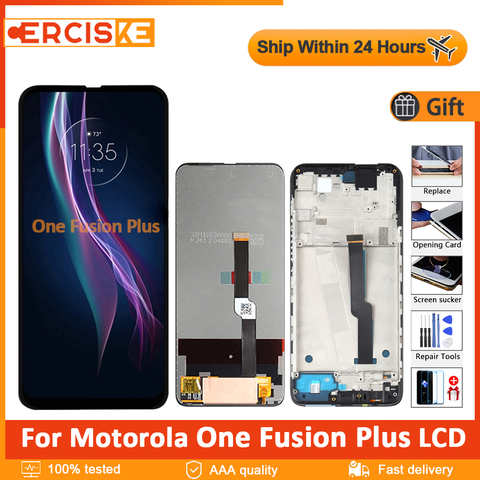 Оригинальный дисплей 6,5 дюйма для Motorola One Fusion Plus LCD XT2067-1/2/3, сенсорный экран с цифровым преобразователем в сборе для Moto One Fusion + дисплей 1005003760905122