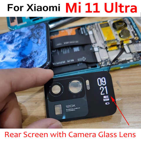 Оригинальный Лучший задний ЖК-дисплей, сенсорный экран, дигитайзер для Xiaomi Mi 11 Ultra Mi11 Ultra Mi11Ultra с задней камерой, стеклянным объективом 1005003763320622