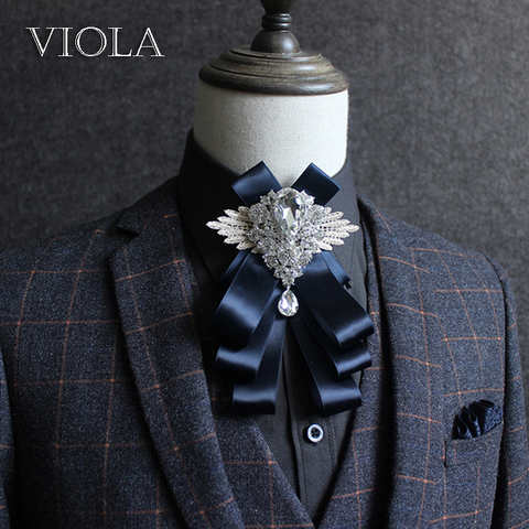 Элегантный великолепный галстук-бабочка из алмазной ленты мужской свадебный костюм униформа платье жениха бабочка Банкетный аксессуар подарок винно-красный темно-синий розовый 1005003768502514