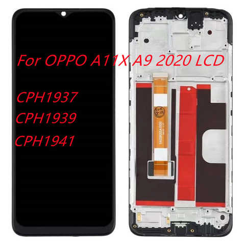 ЖК-дисплей с рамкой для OPPO A9 2020 A11X, дисплей CPH1939 CPH1939, ЖК-экран с сенсорным дигитайзером в сборе A9 2020, сменный ЖК-дисплей 1005003769601869